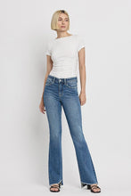 Load image into Gallery viewer, High Rise Slant Hem Flare Jeans
