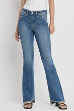 Load image into Gallery viewer, High Rise Slant Hem Flare Jeans
