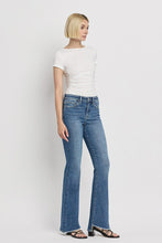 Load image into Gallery viewer, High Rise Slant Hem Flare Jeans
