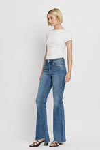 Load image into Gallery viewer, High Rise Slant Hem Flare Jeans
