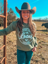 Load image into Gallery viewer, SUPPORT LOCAL FARMERS SWEATSHIRT
