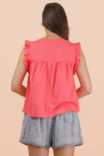 Load image into Gallery viewer, Ruffle Detail Solid Knit Top
