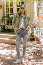 Load image into Gallery viewer, 30167J - Twill Ripped Distressed Jacket
