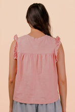 Load image into Gallery viewer, Ruffle Detail Solid Knit Top
