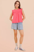 Load image into Gallery viewer, Ruffle Detail Solid Knit Top
