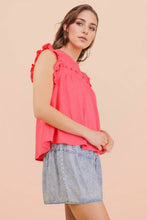 Load image into Gallery viewer, Ruffle Detail Solid Knit Top
