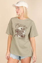 Load image into Gallery viewer, NT12203-Oversized Cowboy Graphic Screen Print Knit Top
