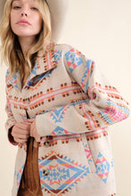 Load image into Gallery viewer, 32621J - Aztec Jacquard Mock Neck Button Up Western Jacket
