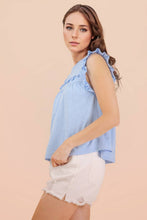 Load image into Gallery viewer, Ruffle Detail Solid Knit Top
