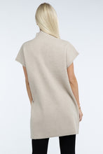 Load image into Gallery viewer, Mock Neck Short Sleeve Sweater Dress with Pocket
