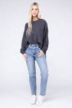 Load image into Gallery viewer, Double Gauze Oversized 3/4 Button Henley Neck Top
