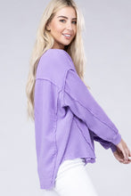 Load image into Gallery viewer, Double Gauze Oversized 3/4 Button Henley Neck Top
