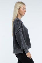 Load image into Gallery viewer, Washed Side Slit Oversized Cropped Sweater
