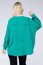 Load image into Gallery viewer, Double Gauze Oversized 3/4 Button Henley Neck Top
