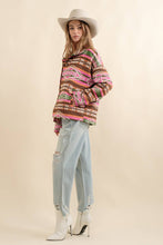 Load image into Gallery viewer, 32621J - Aztec Jacquard Mock Neck Button Up Western Jacket
