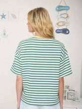 Load image into Gallery viewer, STRIPE COLORBLOCK DETAIL SHORT SLEEVE KNIT T-SHIRT
