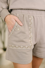 Load image into Gallery viewer, A Little Bit of Comfort Embroidered Top and Bottom Set in Taupe
