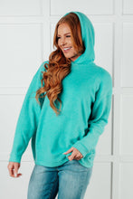 Load image into Gallery viewer, Basically My Favorite Hooded Pullover in Turquoise
