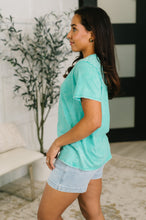 Load image into Gallery viewer, Had to Be There Mineral Wash Tee in Turquoise

