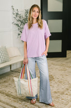 Load image into Gallery viewer, Just Like That Relaxed Heather Tee in Lilac
