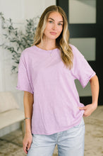Load image into Gallery viewer, Just Like That Relaxed Heather Tee in Lilac
