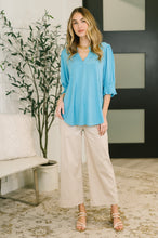 Load image into Gallery viewer, Lizzy Smock Top in Coastal Blue

