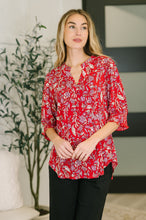 Load image into Gallery viewer, Lizzy Smock Top in Red and Pink Floral
