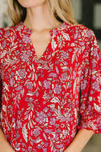 Load image into Gallery viewer, Lizzy Smock Top in Red and Pink Floral
