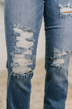Load image into Gallery viewer, Maureen High Rise Distressed Bootcut Jeans
