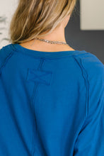 Load image into Gallery viewer, Nice to Each Other Raglan Sleeve Top in Classic Blue
