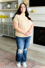 Load image into Gallery viewer, This Little Life Mock Neck Short Sleeve Sweater in Oatmeal
