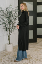 Load image into Gallery viewer, Travel City Scape Turtle Neck Tunic in Black
