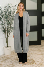 Load image into Gallery viewer, Travel Hideaway Open Front Cardigan in Soft Grey
