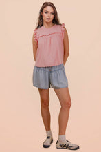 Load image into Gallery viewer, Ruffle Detail Solid Knit Top
