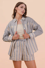 Load image into Gallery viewer, Stripe Woven Shirt Top
