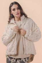 Load image into Gallery viewer, Fuzzy Fleece Cozy Cable Pattern Zip Up Jacket
