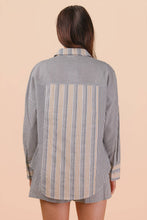 Load image into Gallery viewer, Stripe Woven Shirt Top
