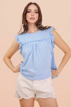 Load image into Gallery viewer, Ruffle Detail Solid Knit Top
