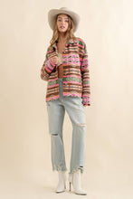 Load image into Gallery viewer, 32621J - Aztec Jacquard Mock Neck Button Up Western Jacket
