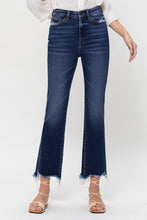 Load image into Gallery viewer, High Rise Distressed Hem Kick Flare Jeans
