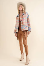 Load image into Gallery viewer, 32621J - Aztec Jacquard Mock Neck Button Up Western Jacket
