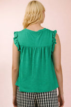 Load image into Gallery viewer, Ruffle Detail Solid Knit Top
