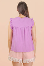 Load image into Gallery viewer, Ruffle Detail Solid Knit Top
