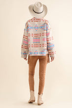 Load image into Gallery viewer, 32621J - Aztec Jacquard Mock Neck Button Up Western Jacket
