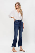 Load image into Gallery viewer, High Rise Distressed Hem Kick Flare Jeans
