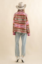 Load image into Gallery viewer, 32621J - Aztec Jacquard Mock Neck Button Up Western Jacket
