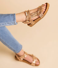 Load image into Gallery viewer, River Dance Woven Sandal in Champagne

