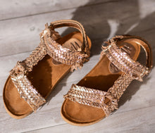 Load image into Gallery viewer, River Dance Woven Sandal in Champagne
